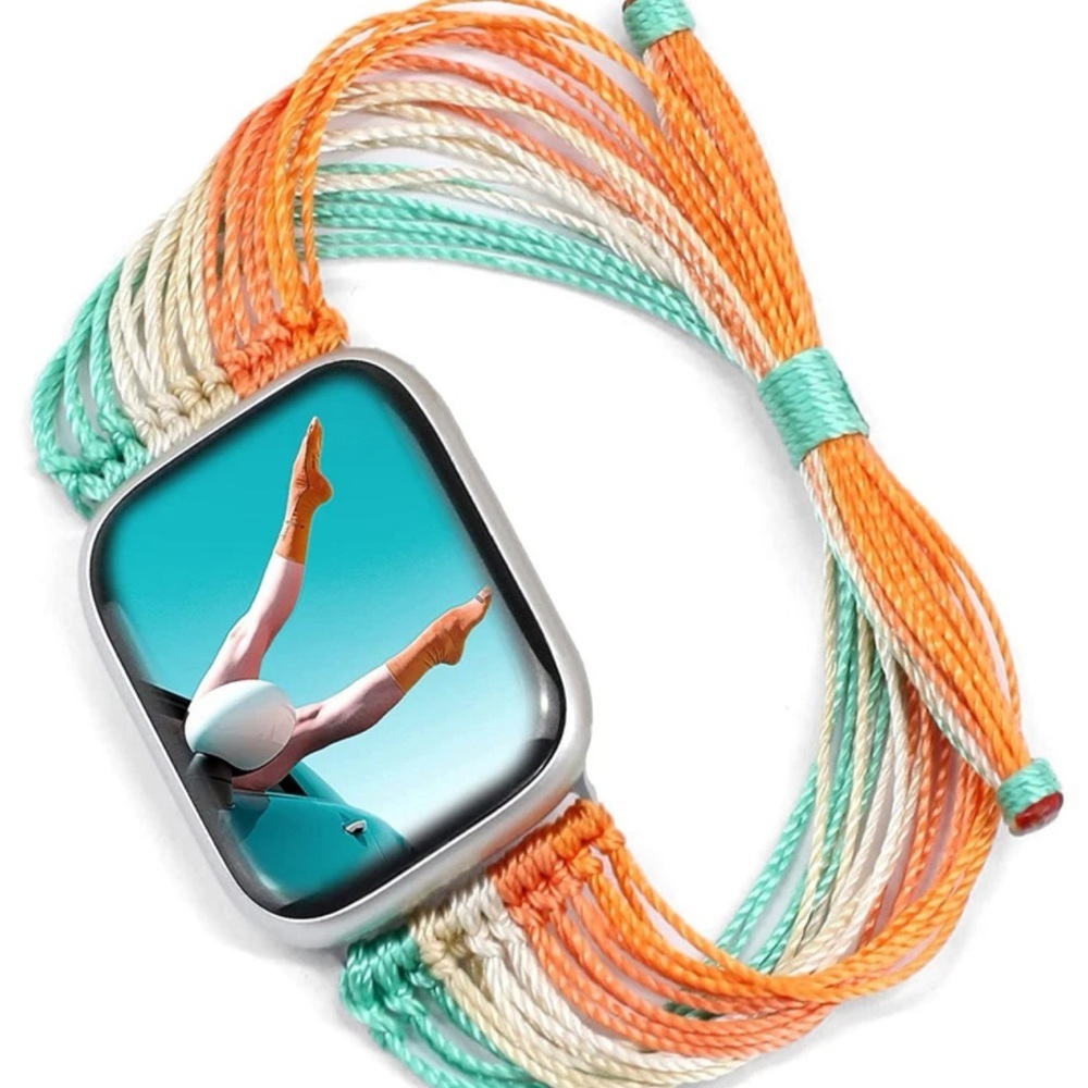 3/$22🩶 Sunset Waves Bohemian String Sliding Apple Watch BAND ONLY 38 40 41 NEW